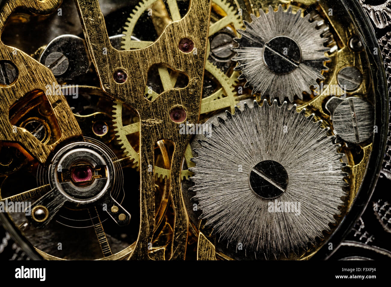watch mechanism very close up Stock Photo Alamy