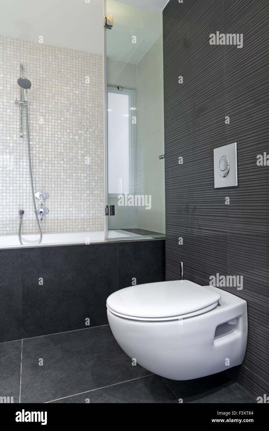 Modern luxury bathroom and toilet Stock Photo