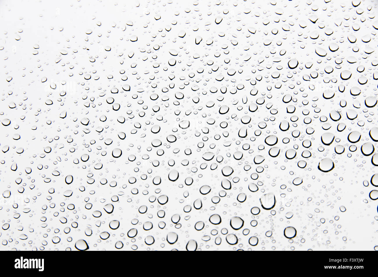 Background of water drops on glass Stock Photo