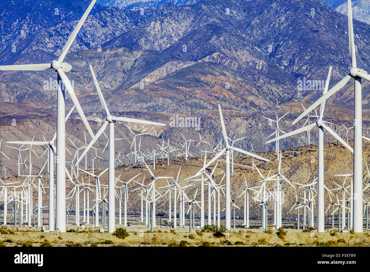 Wind turbine in Indio California Stock Photo Alamy