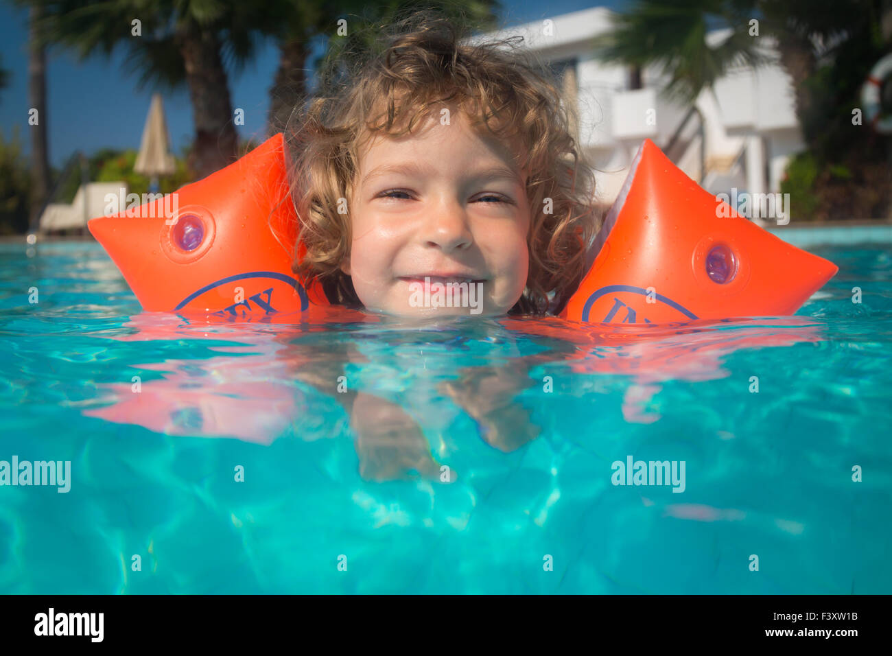 Child in swimming pool Stock Photo Alamy