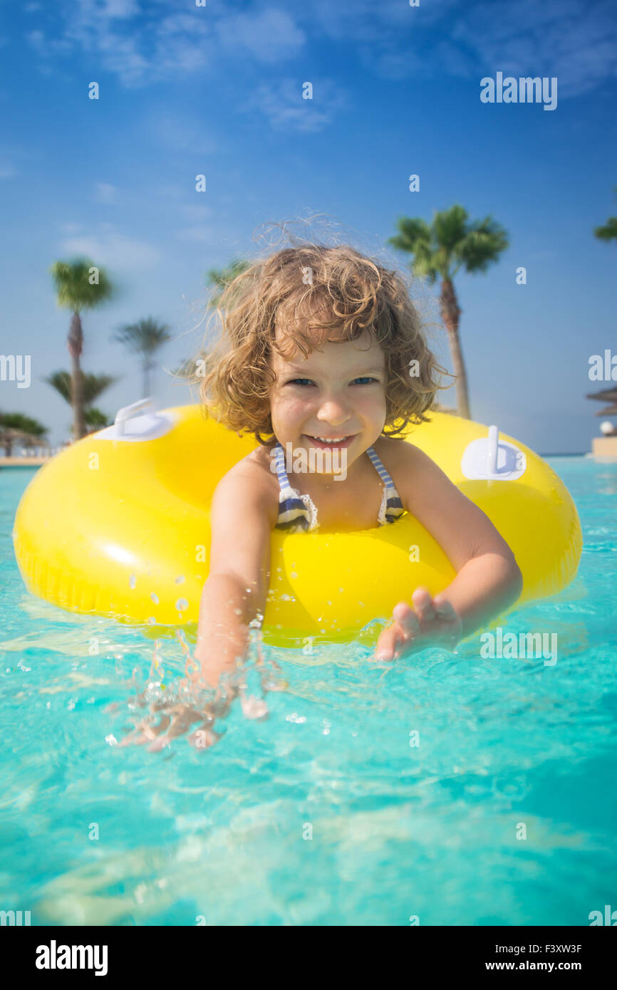 Child in swimming pool Stock Photo Alamy