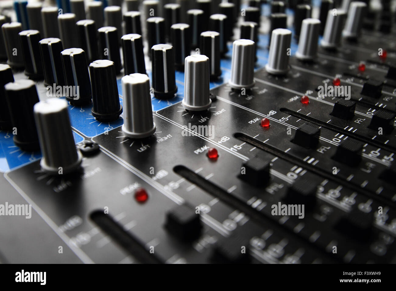 Recording Mixer close up Stock Photo Alamy