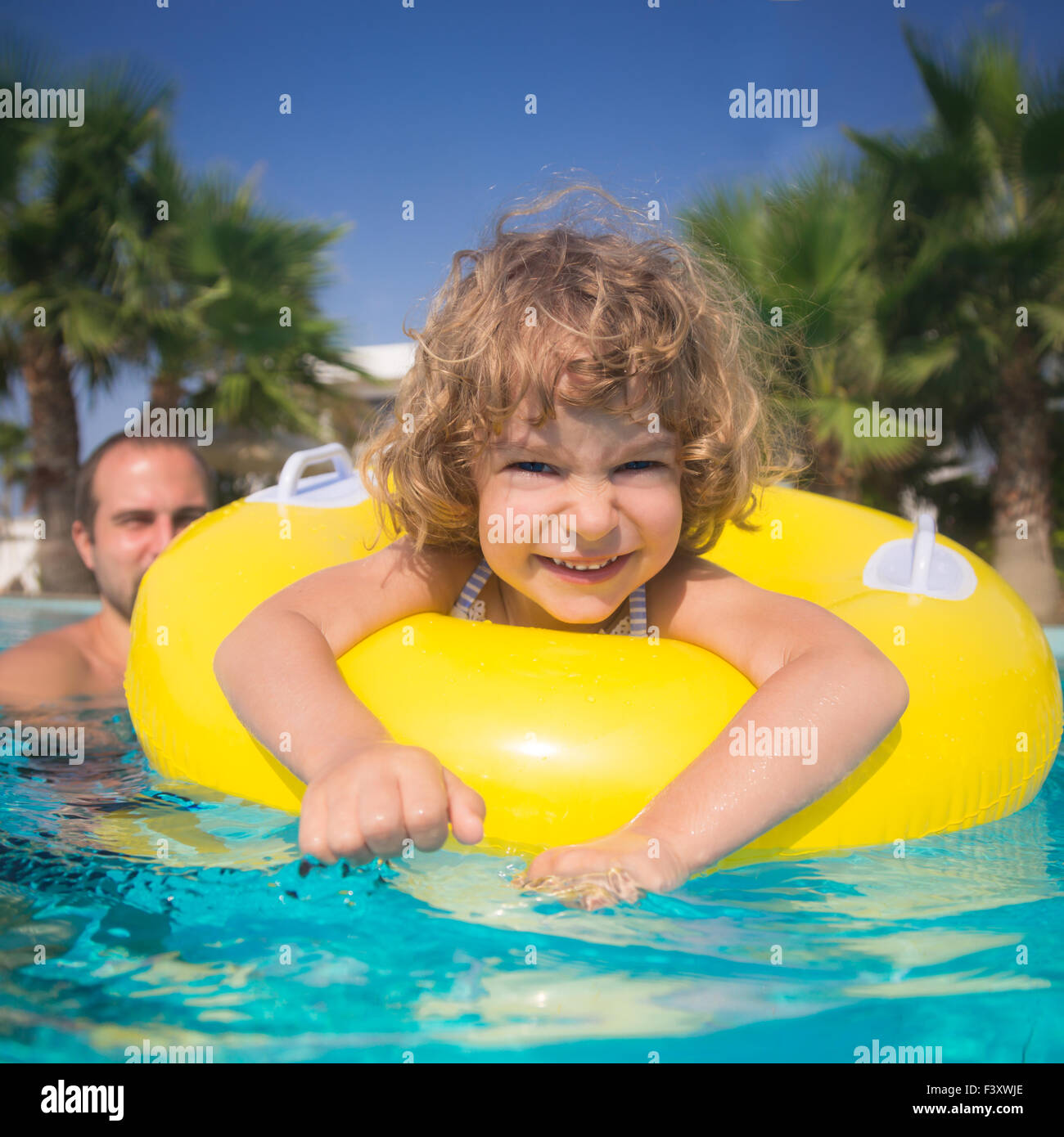 Child in swimming pool Stock Photo Alamy