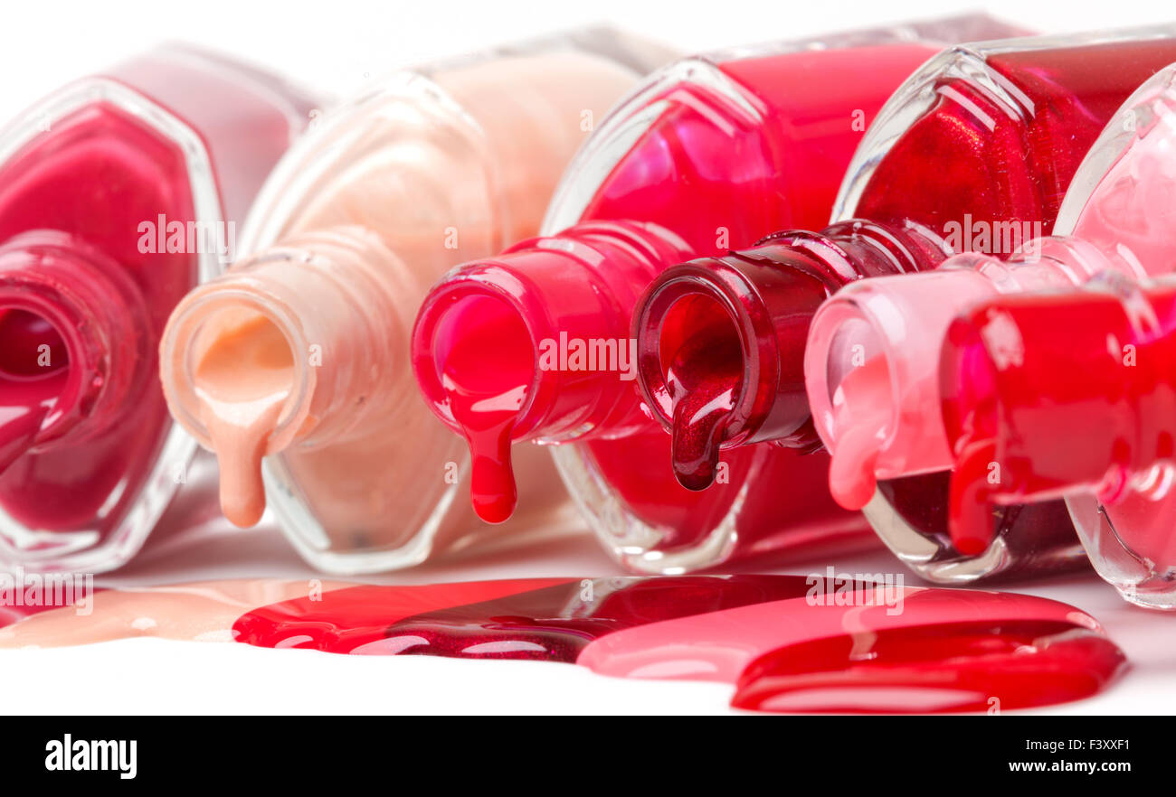 Colored nail polish Stock Photo
