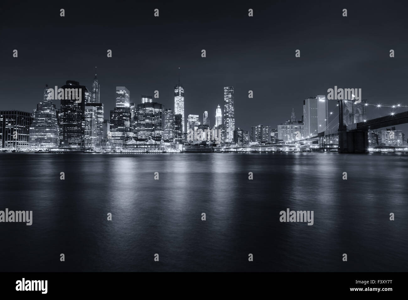 New York City Skyline Nacht High Resolution Stock Photography And Images Alamy