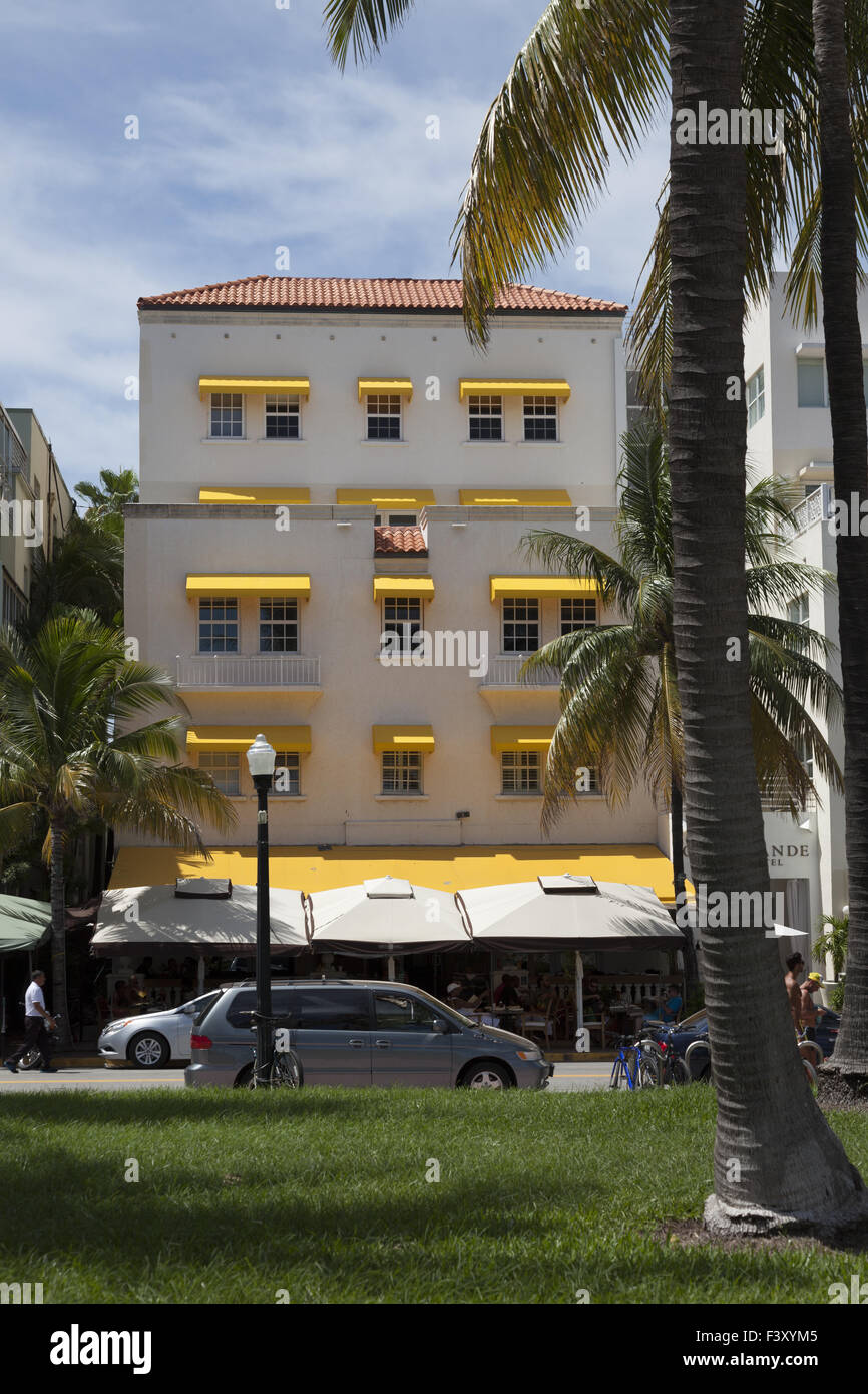 Ocean Drive in Miami Beach, Florida Stock Photo