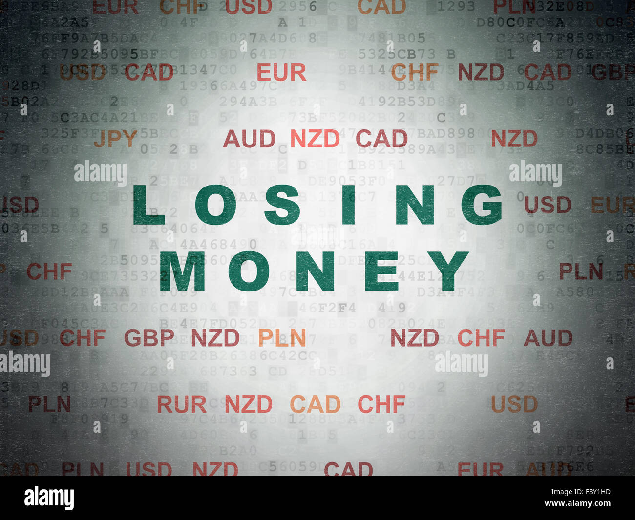Currency concept: Losing Money on Digital Paper background Stock Photo ...