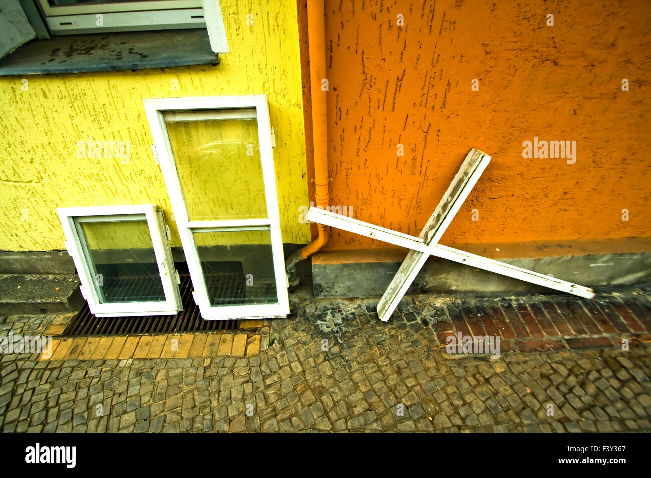 Window Sample Remediation window cross, remediation Stock Photo - Alamy
