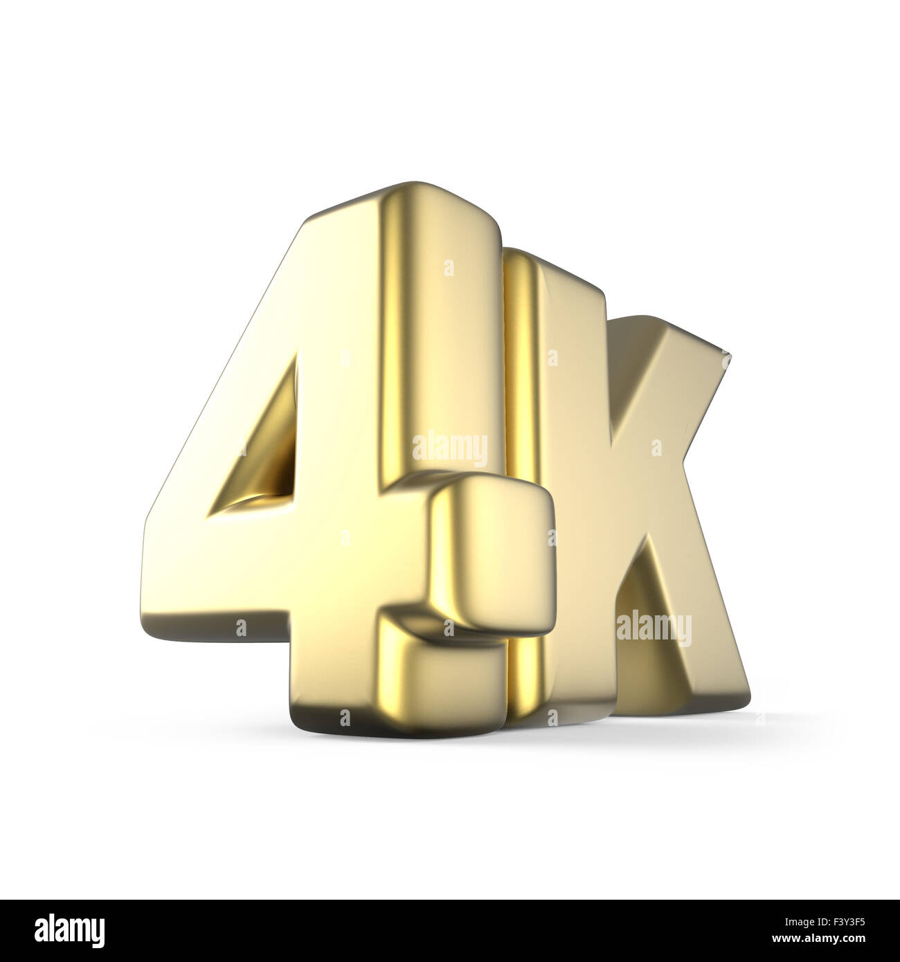 Ultra 4K resolution technology concept. 3D render illustration isolated on white background Stock Photo
