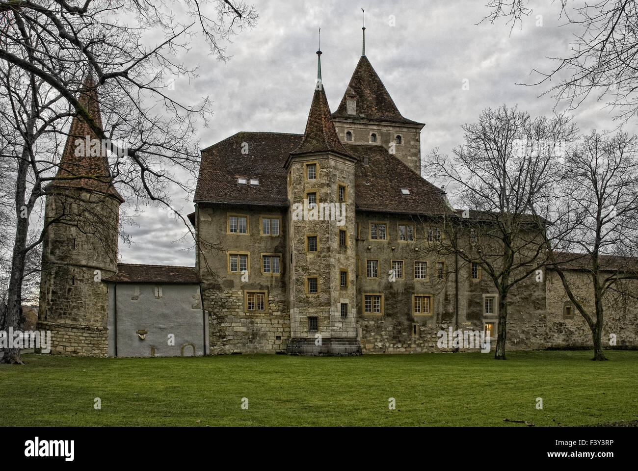 Nida castle Bienne Stock Photo