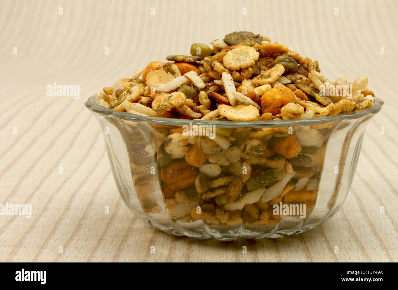 namkeen mixture in glass bowl Stock Photo - Alamy