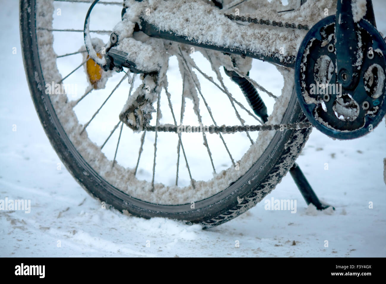 bike, winter, snow Stock Photo