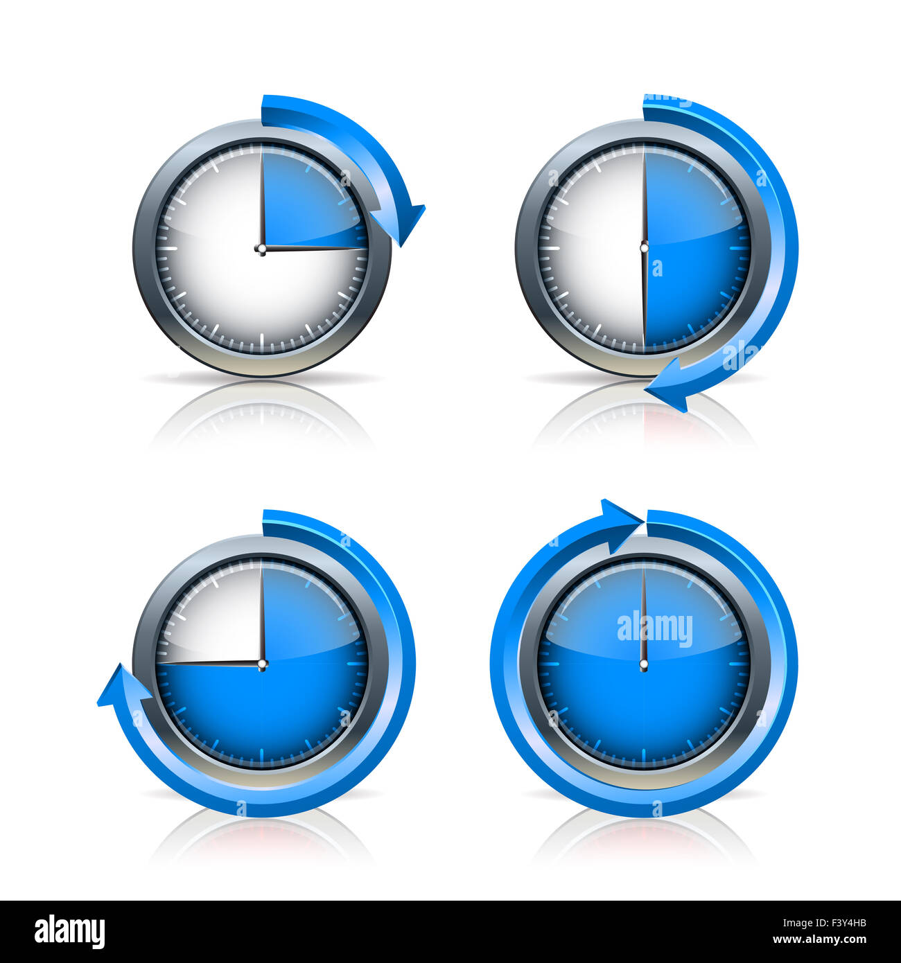 Set of Timer clocks Stock Photo Alamy