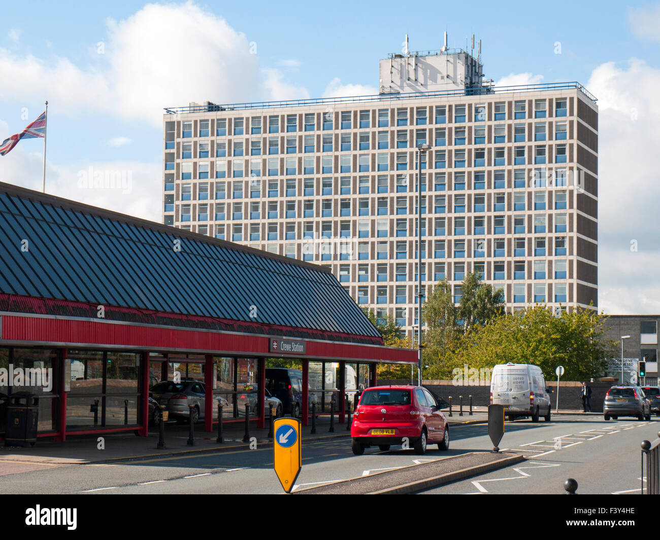 Railway station with Rail House in Crewe Cheshire UK Stock Photo Alamy