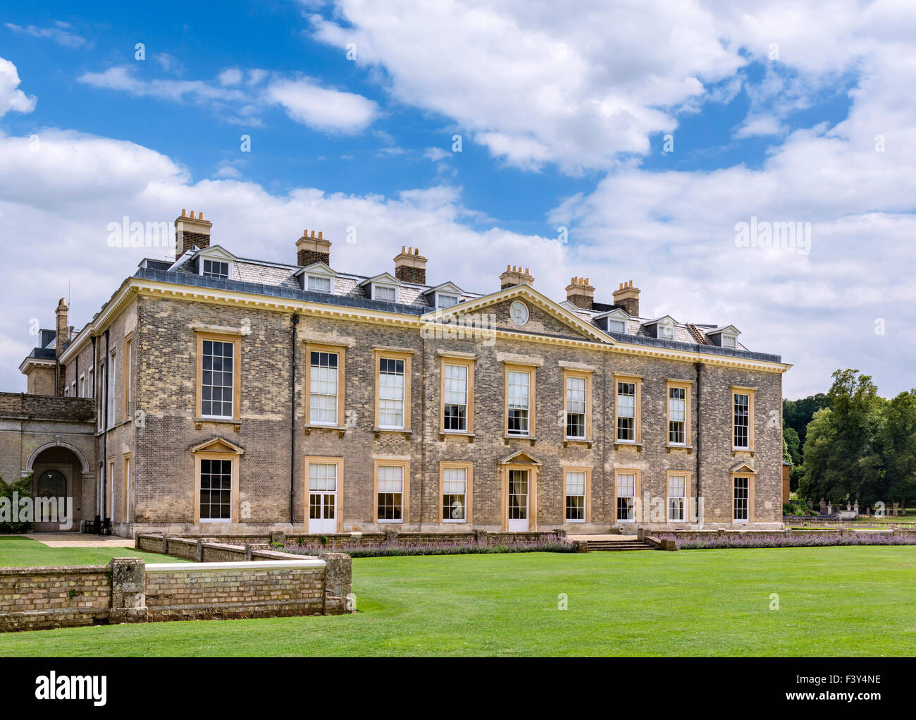 The rear of Althorp house, seat of Earl Spencer and childhood home of Diana Princess of Wales, Northamptonshire, England, UK Stock Photo