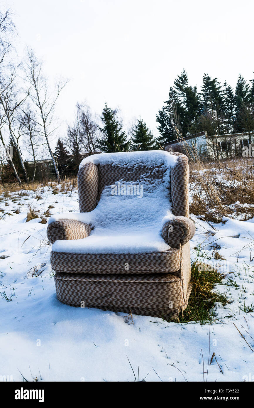 Chair in winter Stock Photo