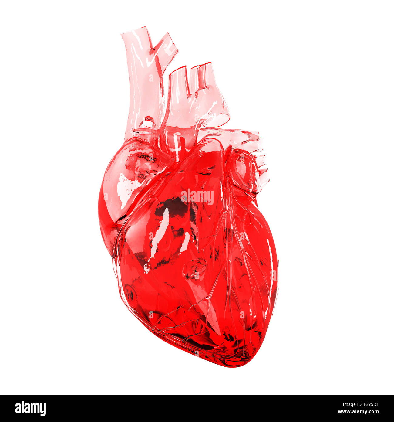 3d rendered illustration glass heart Stock Photo Alamy