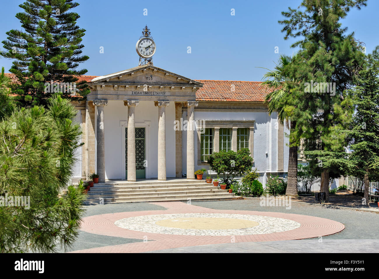 Town Hall in village on Cyprus Stock Photo