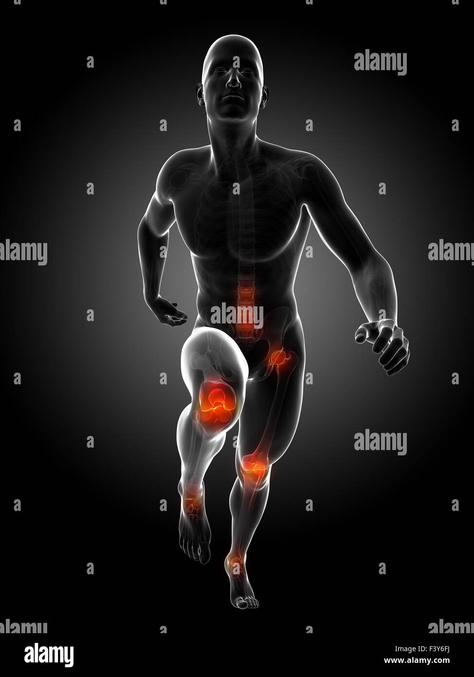Running Joint Pattern 3d rendered illustration - runners joints Stock Photo - Alamy