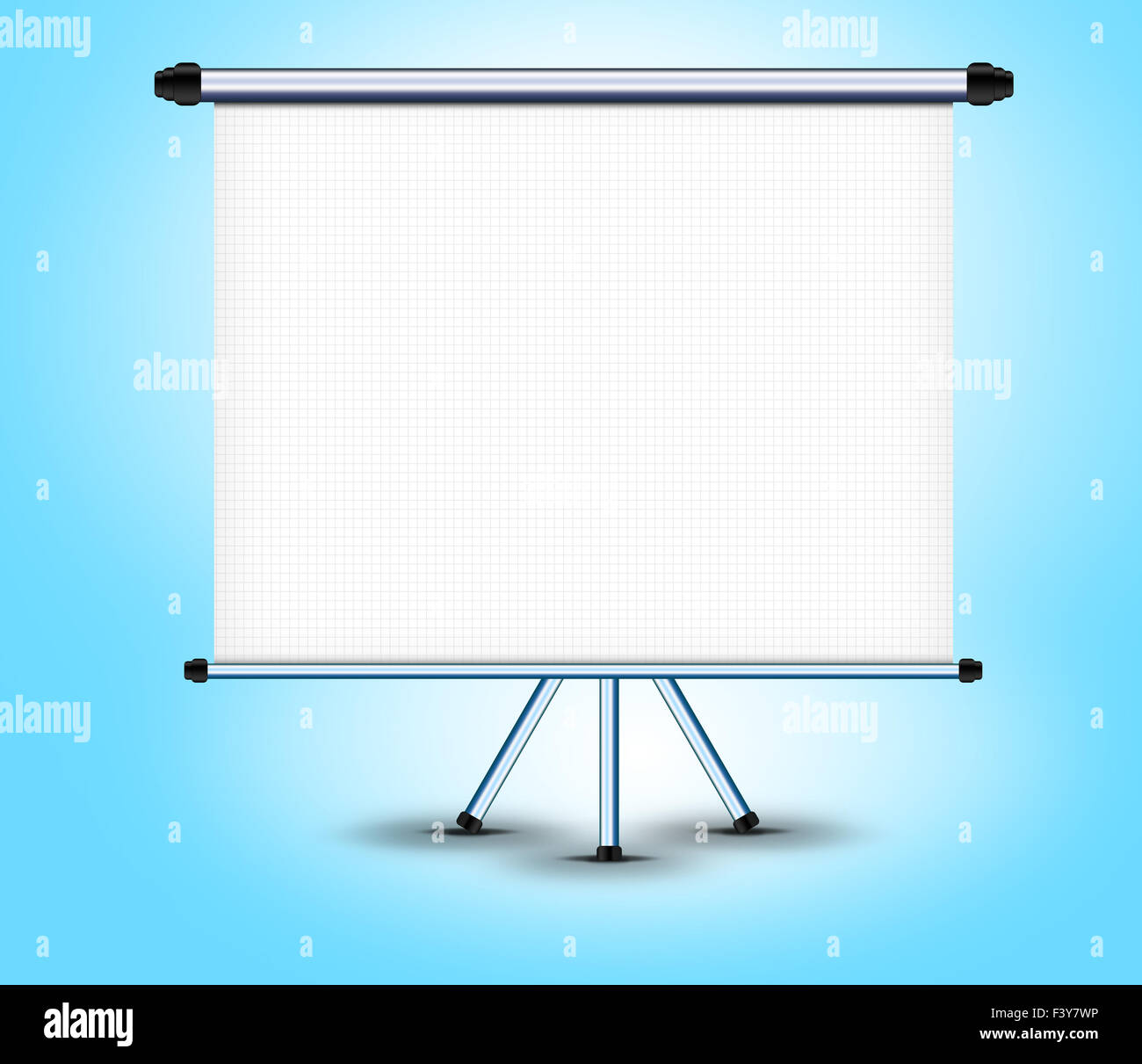 White screen projector horizontal on a stand Stock Photo Alamy