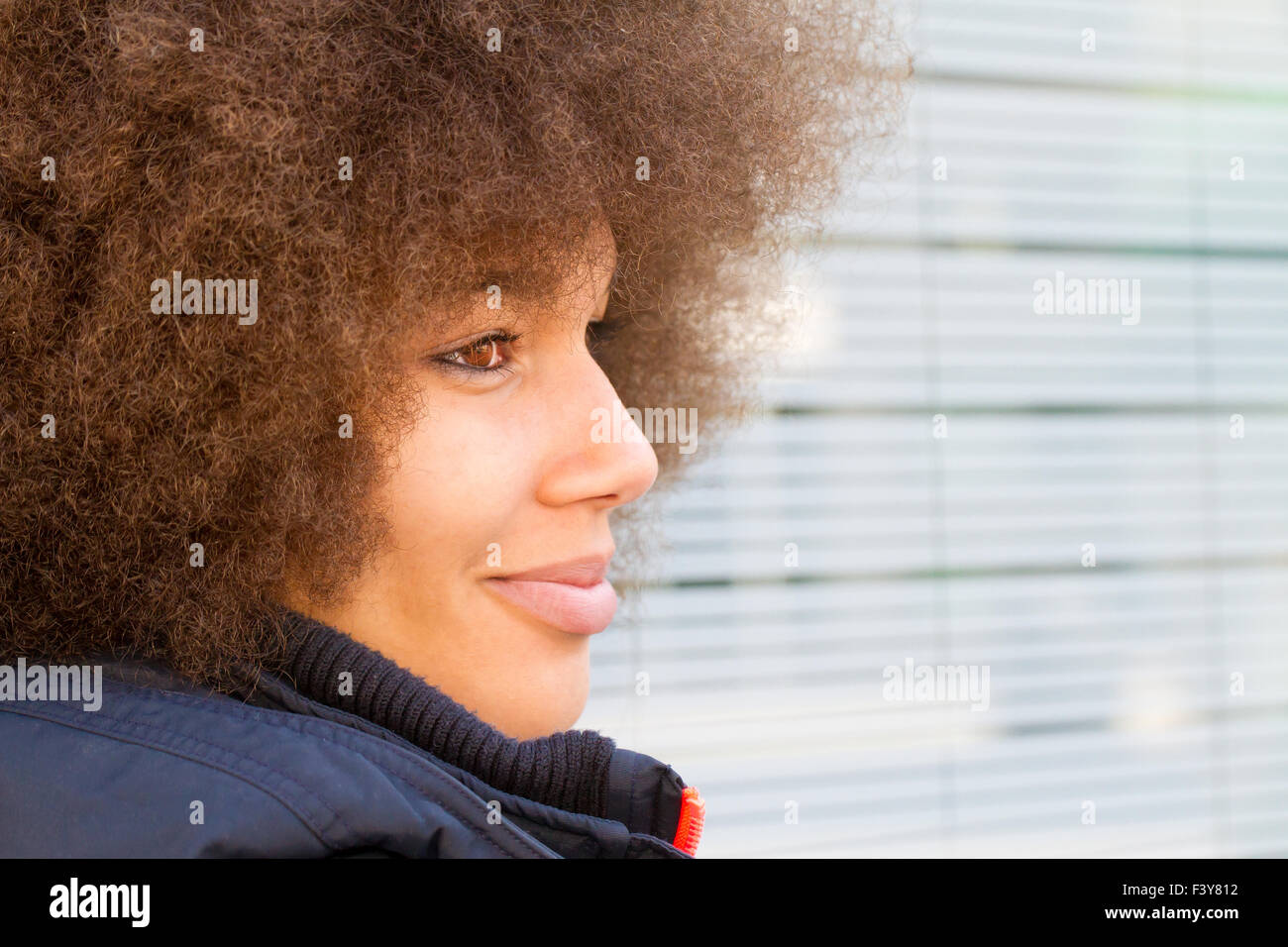 Portrait of a young afro woman Stock Photo