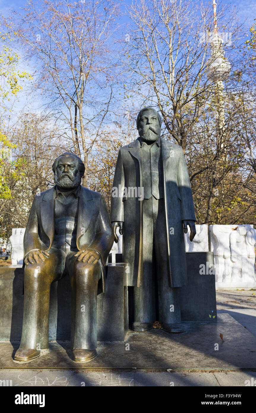 Marx-Engels-Monument, Berlin, Germany Stock Photo