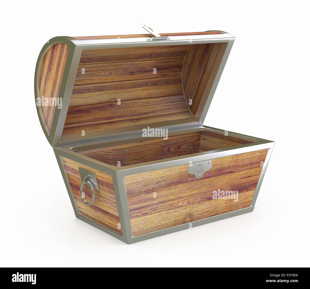 Ancient wooden treasure chest Stock Photo
