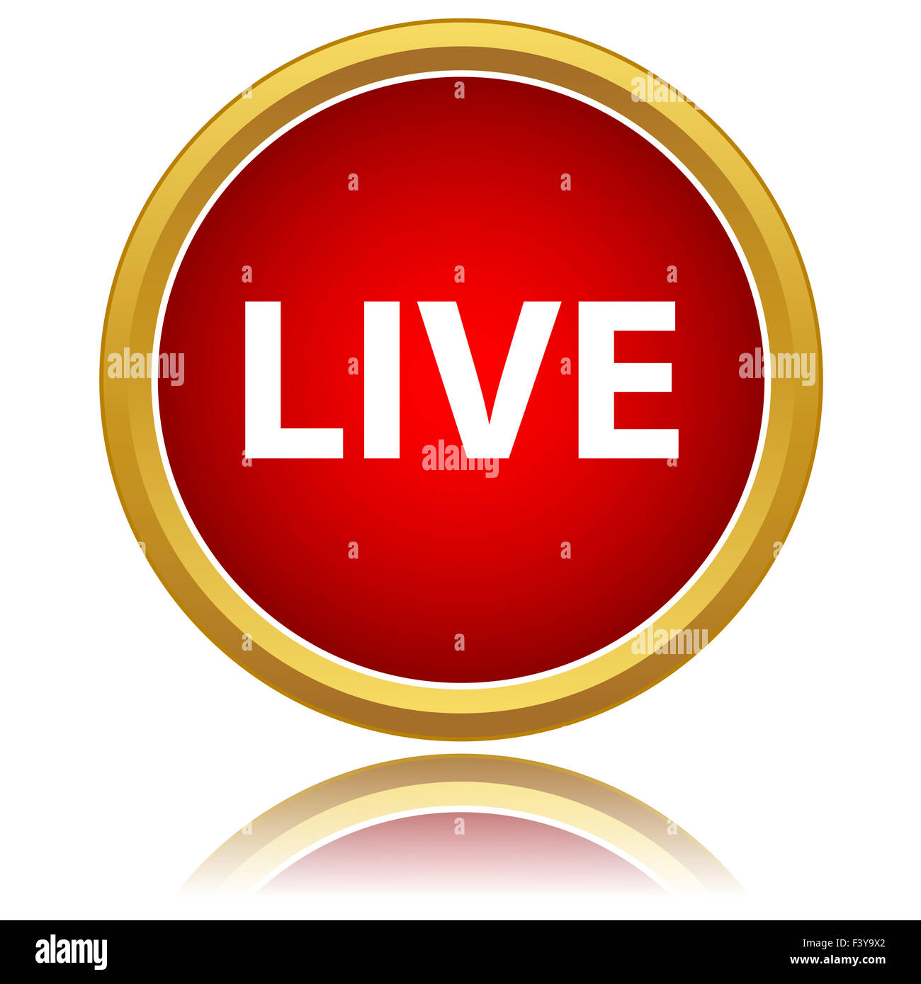Vector Button Live Stock Photo - Alamy