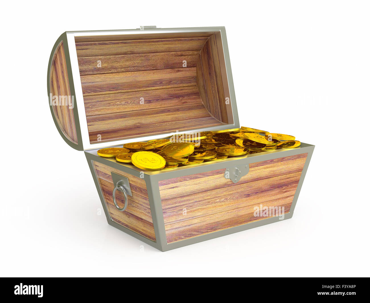 Ancient wooden treasure chest Stock Photo Alamy