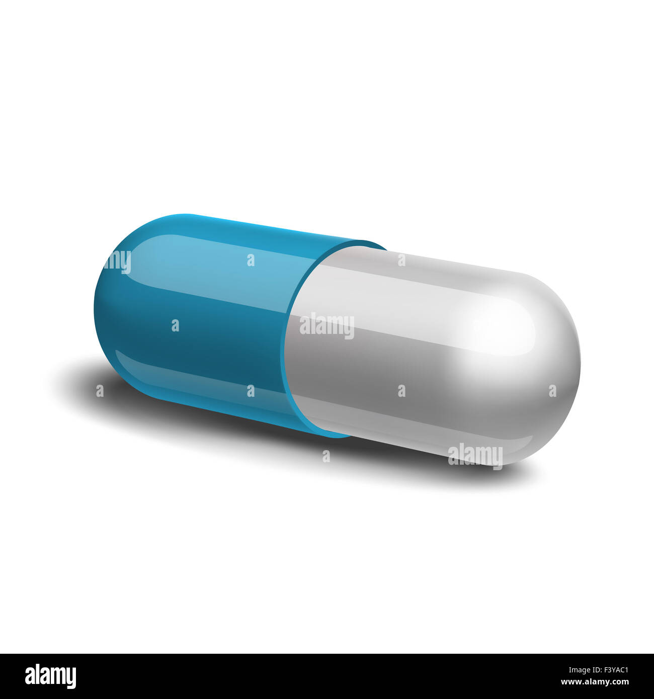 Blue and white pill Stock Photo Alamy