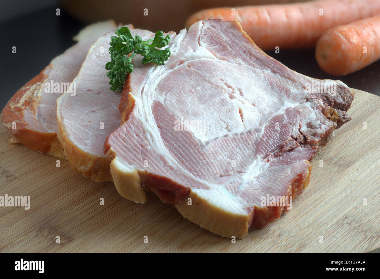Cured pork ribs (Kasseler) Stock Photo