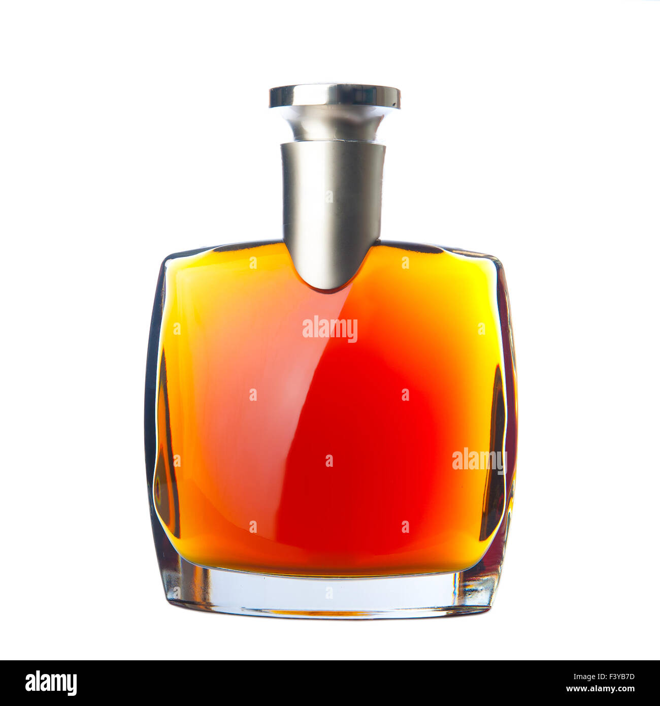 The bottle of brandy (cognac) Stock Photo