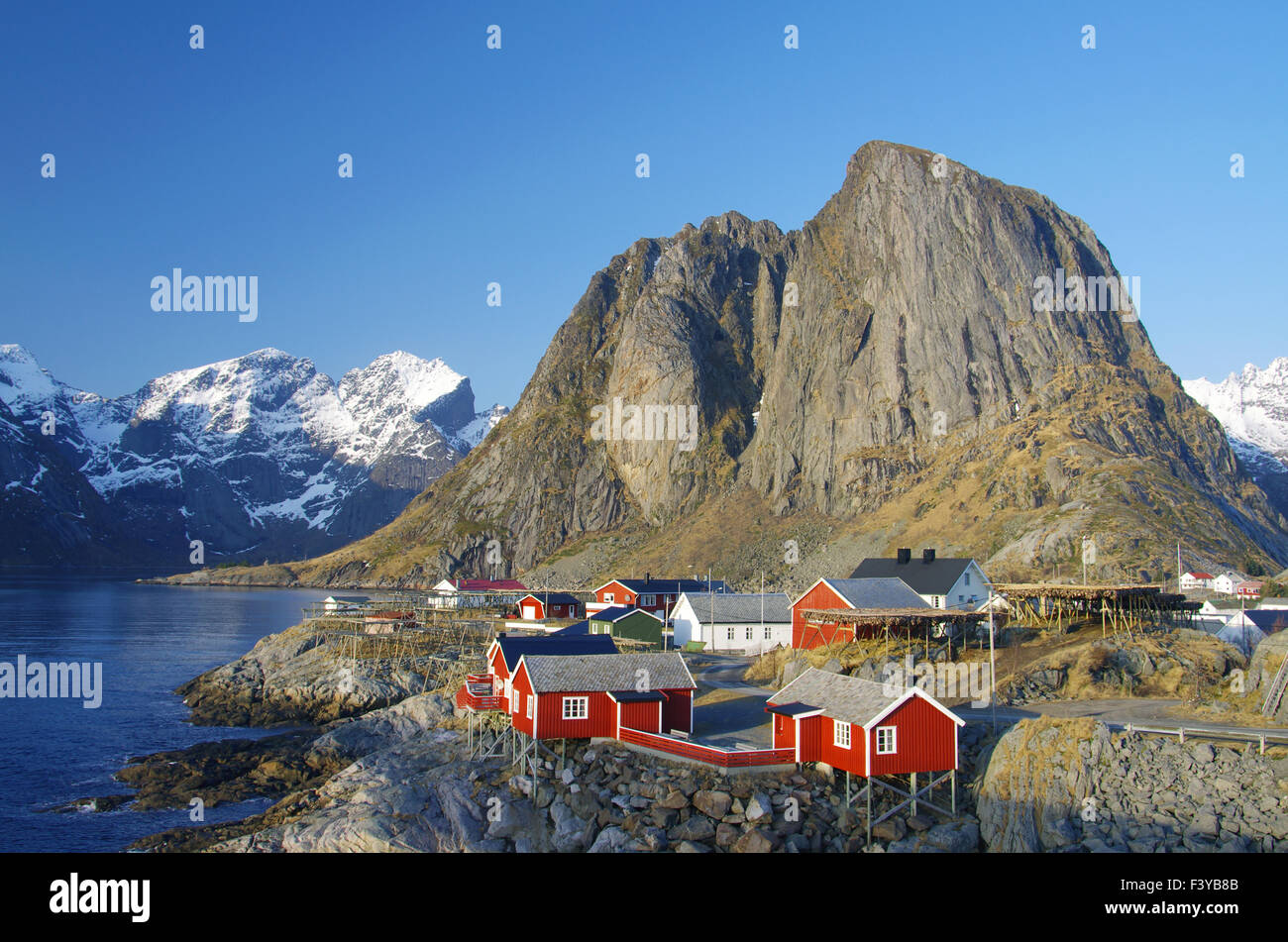 dream pace: robuer on Lofoten Islands Stock Photo