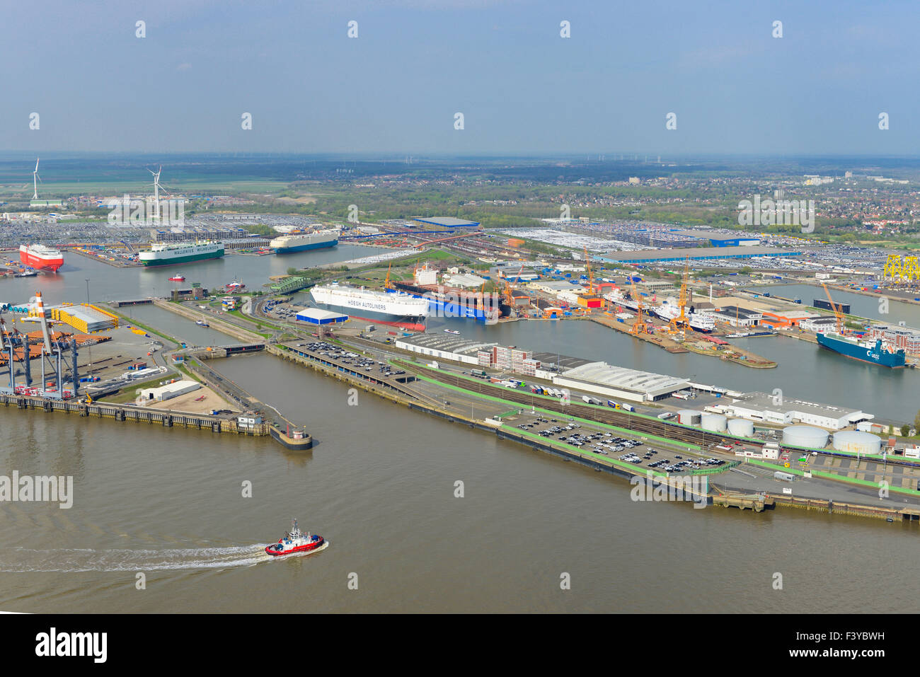 Aerial photo Bremerhaven Stock Photo