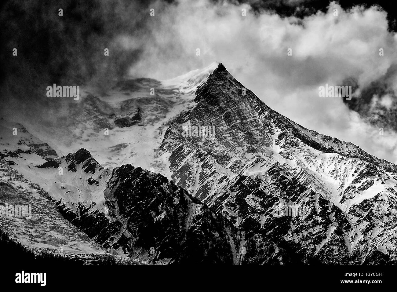 Mont Blancmassiv Stock Photo