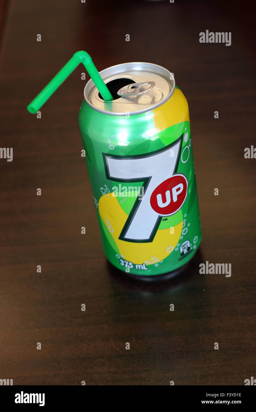 7UP can drink Stock Photo