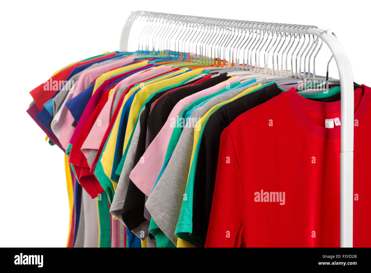 Row Bright Shirts Hangers Stock Photo by ©weerapat 161506424