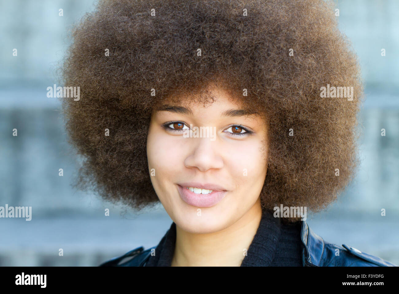 Portrait of a young afro woman Stock Photo