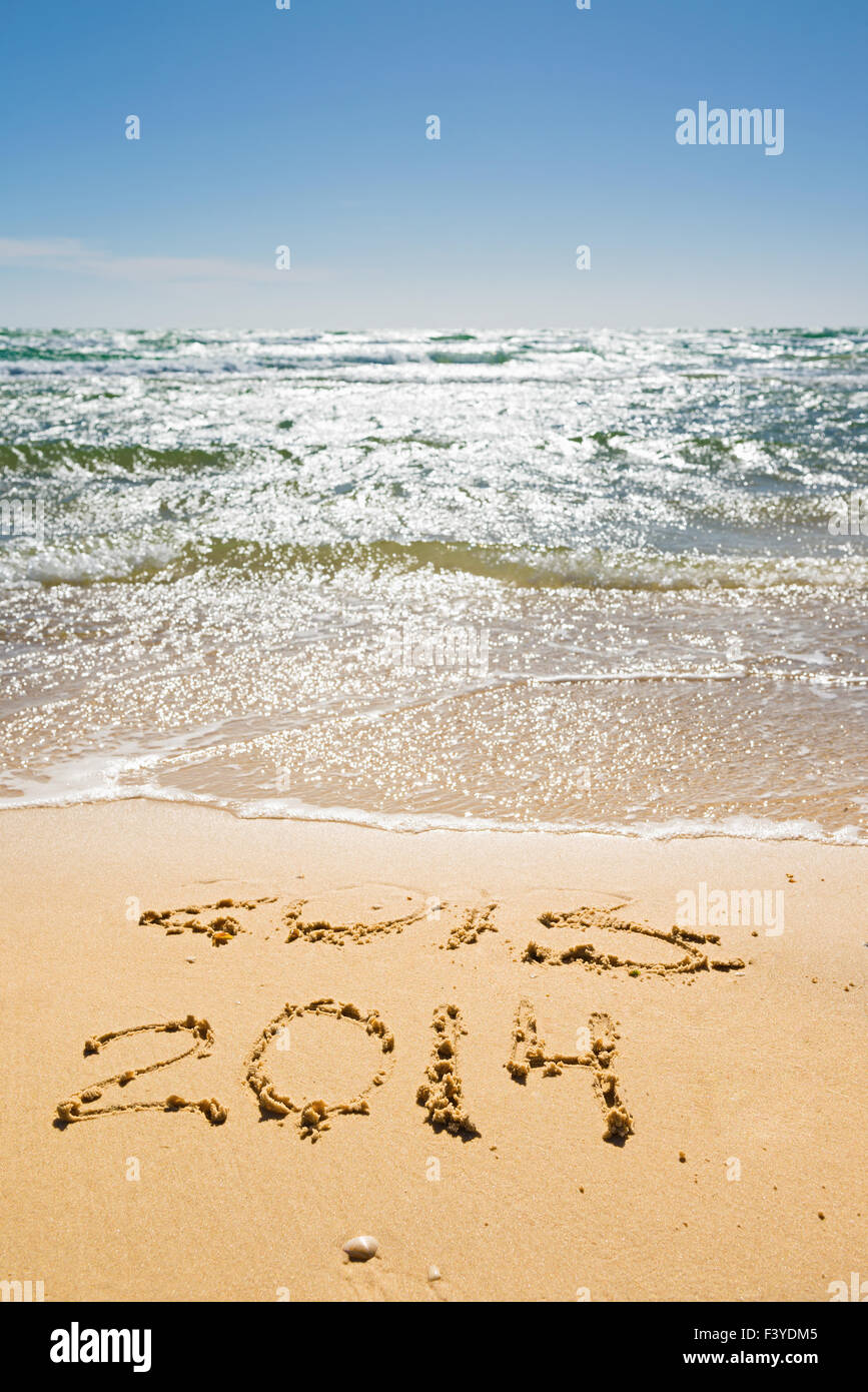 digits  on the sand Stock Photo