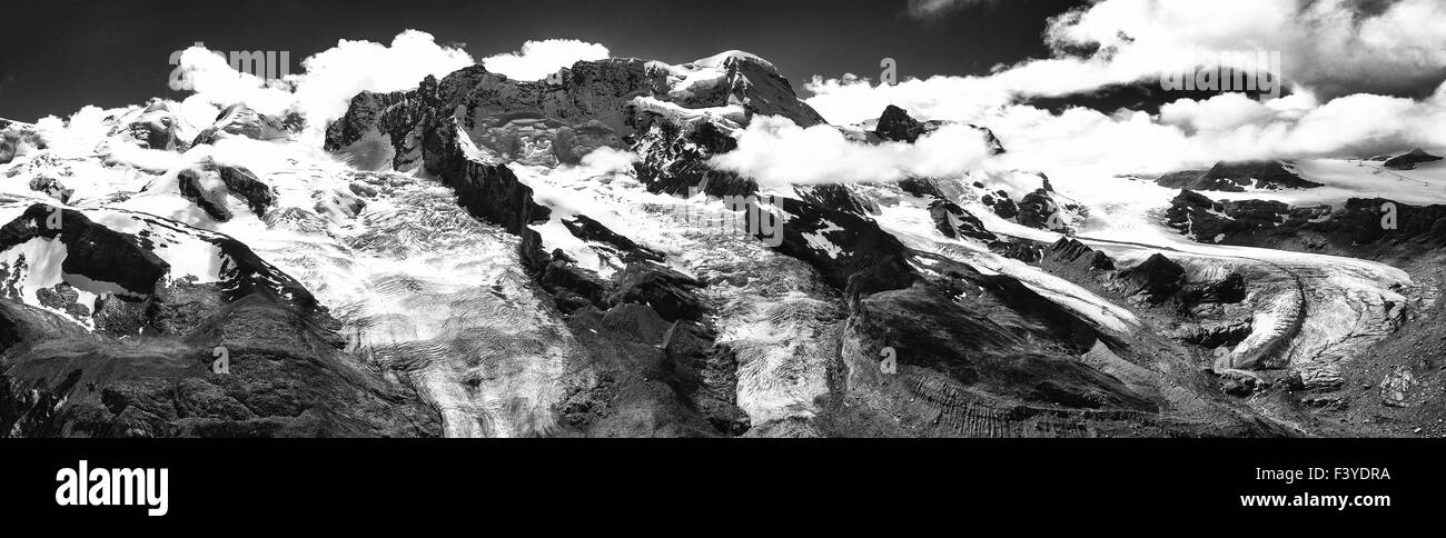 monte rosa panorama Stock Photo