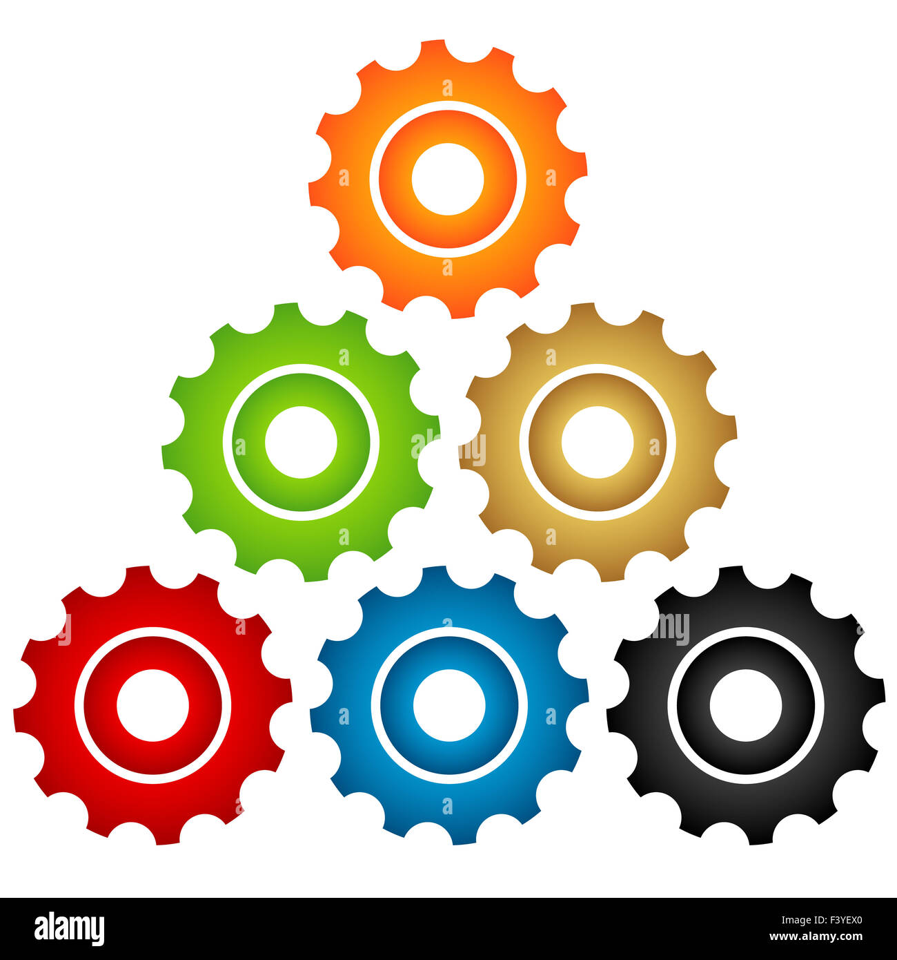 Set of gears Stock Photo Alamy