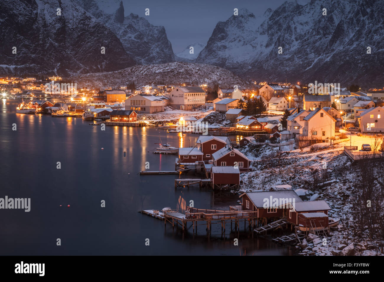 Reine (norway) at night Stock Photo 88500605 Alamy