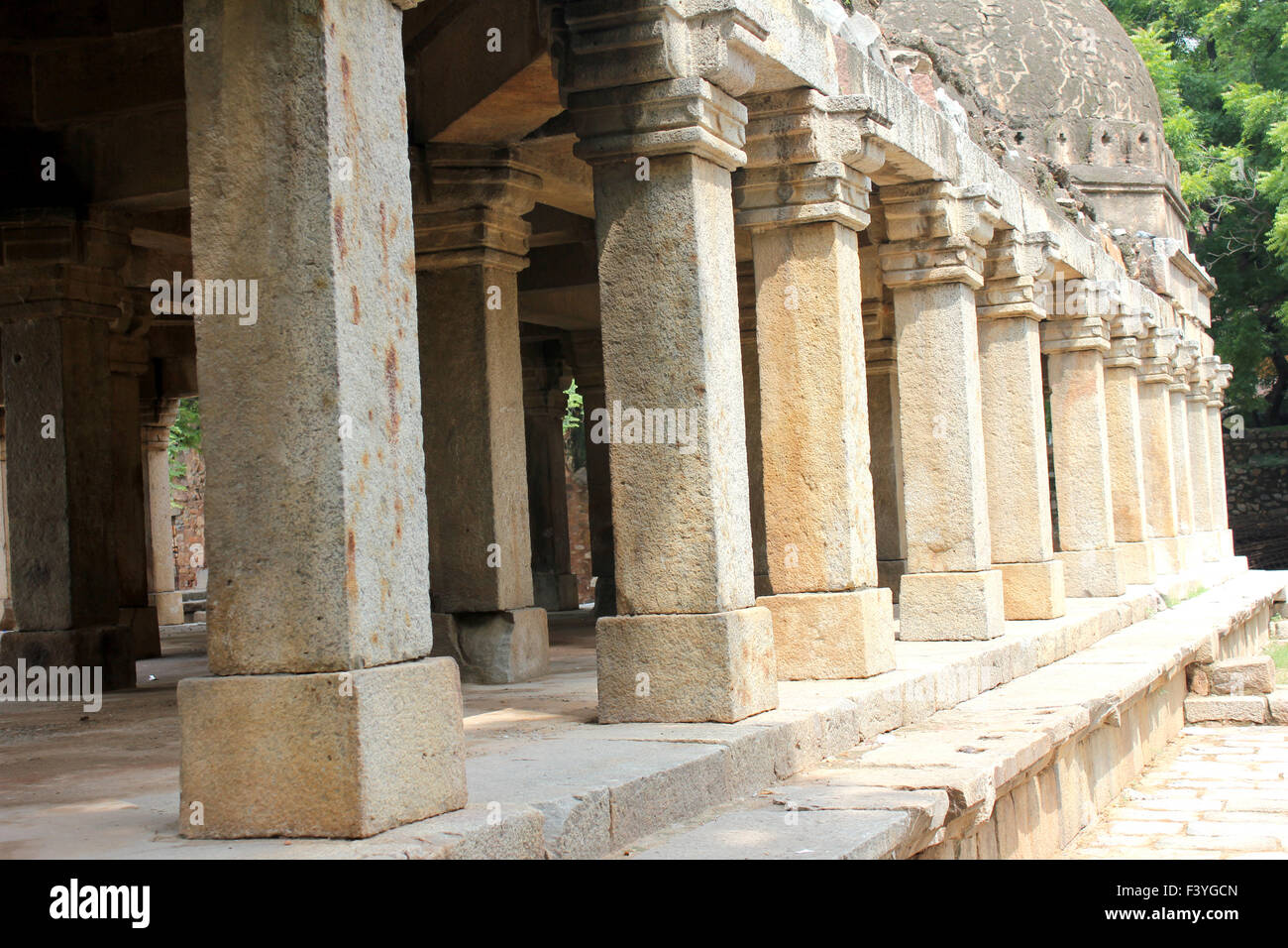 column of lodhi garden tomb Stock Photo