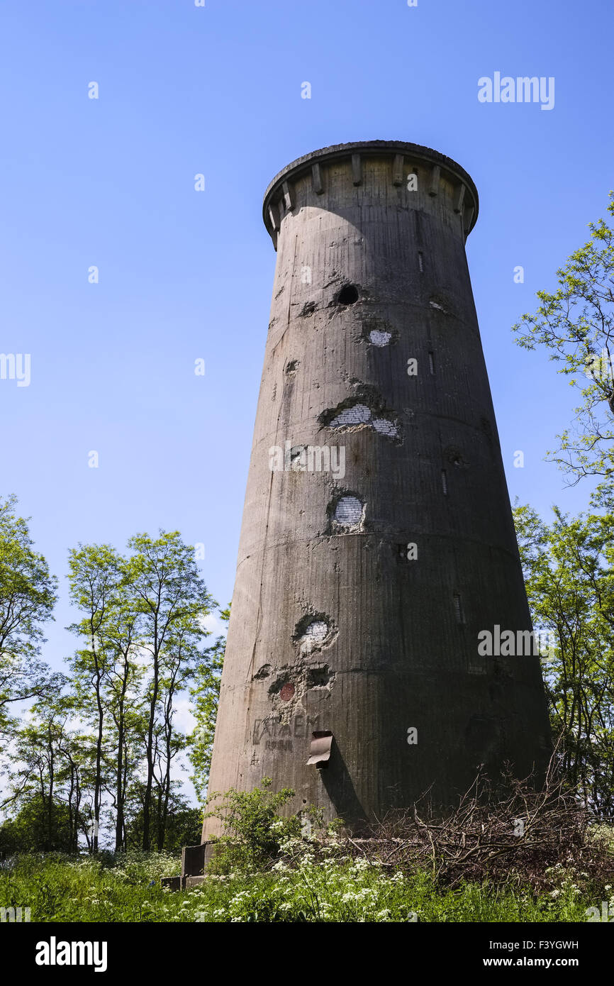 Former radar tower in Weesow near Werneuchen Stock Photo