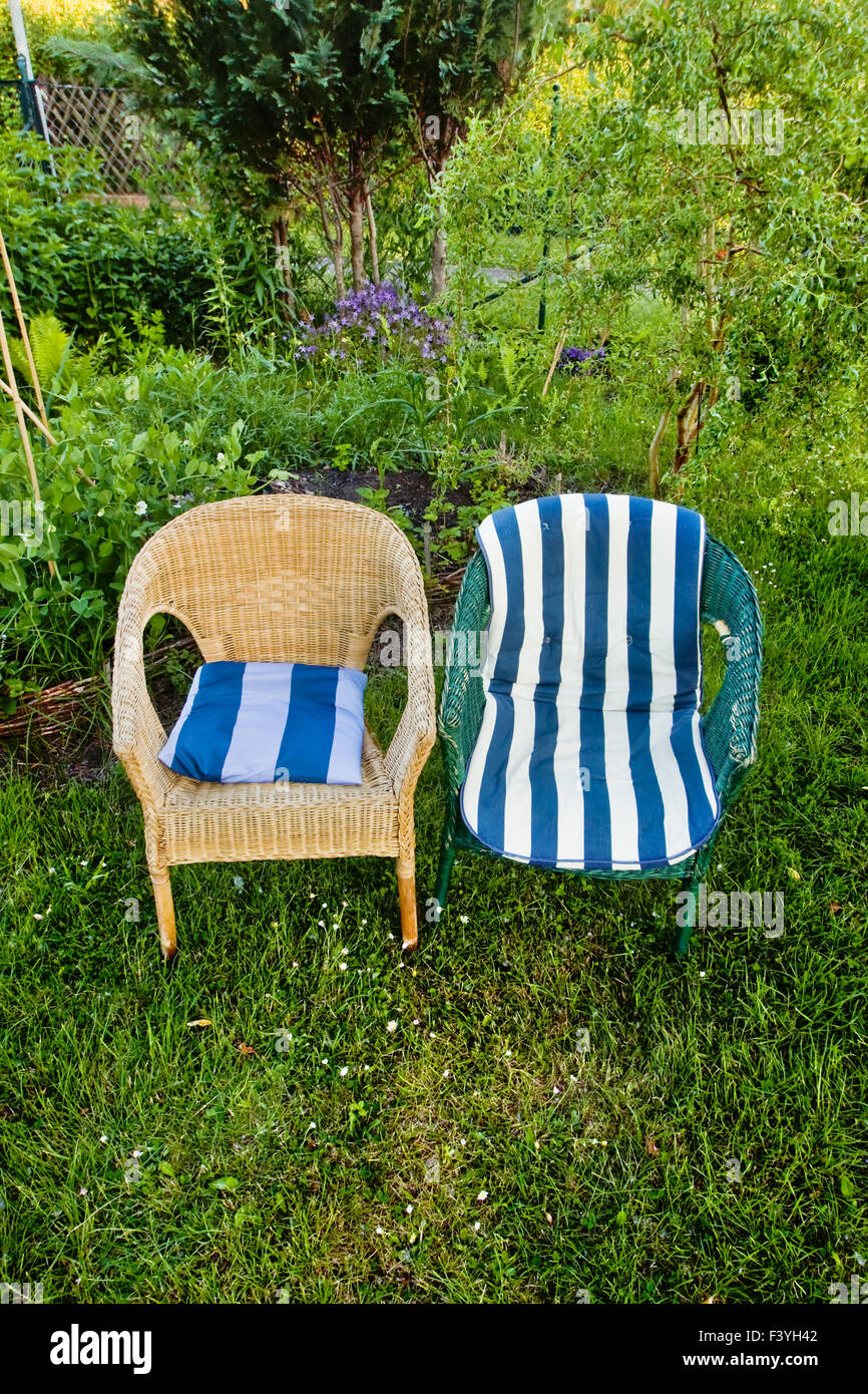 garden chairs Stock Photo