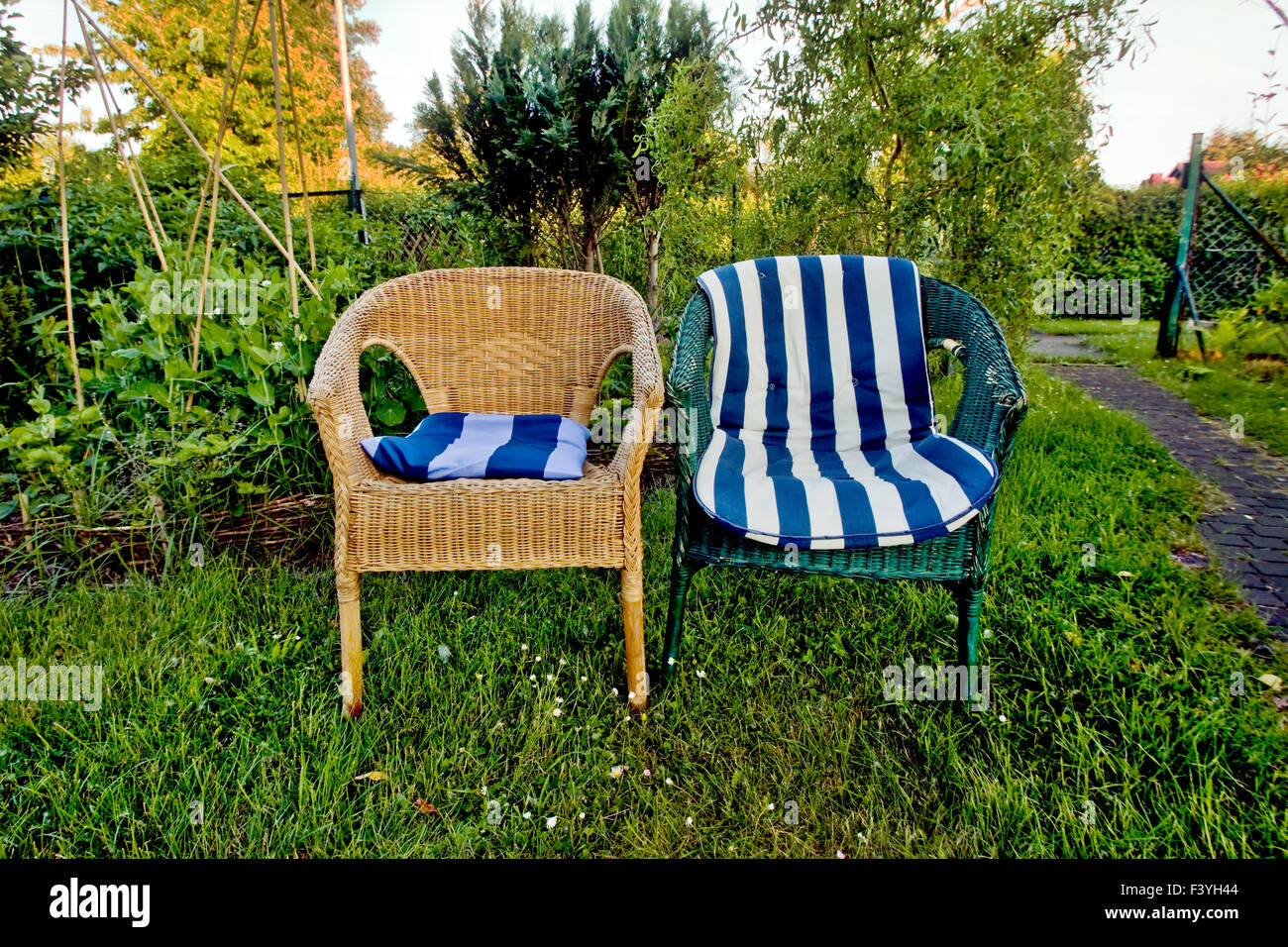 garden chairs Stock Photo