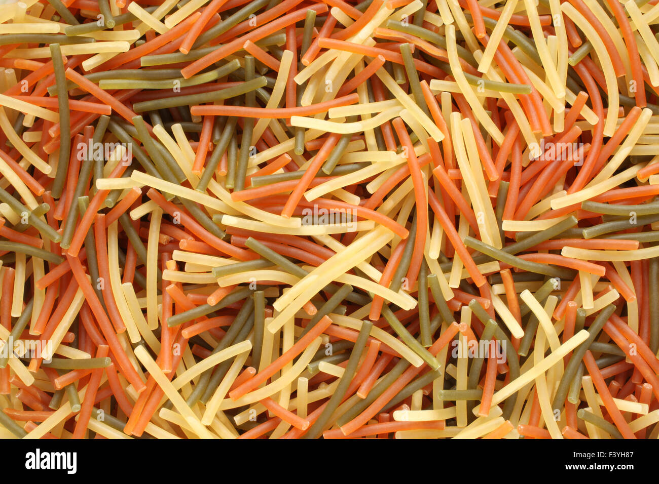 Colored Italian pasta (vermicelli Stock Photo - Alamy