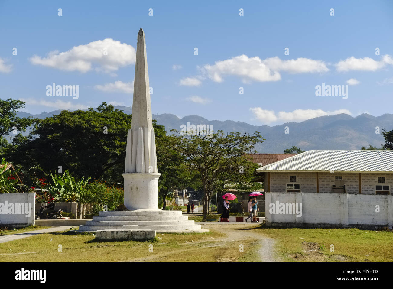 Independence Monument in Nyaung Shwe, Myanmar Stock Photo