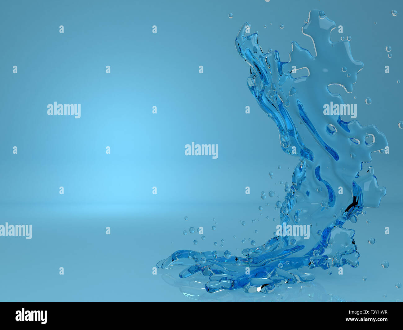 3d abstract blue liquid splash Stock Photo - Alamy